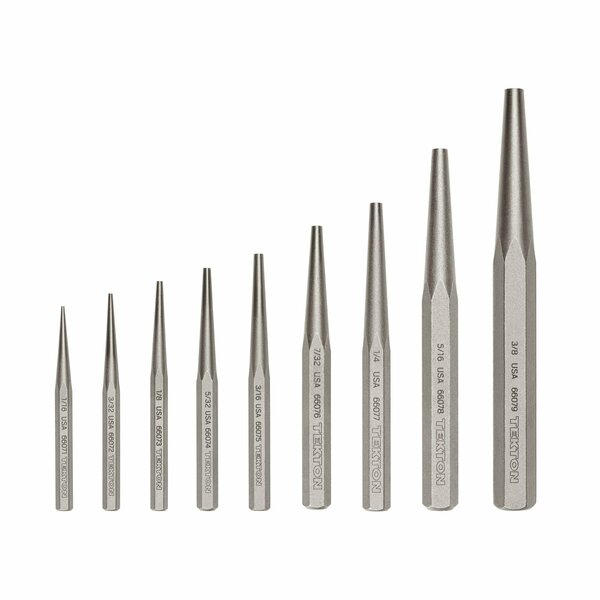 Tekton Solid Punch Set, 9-Piece (1/6-3/8 in.) PNC94001